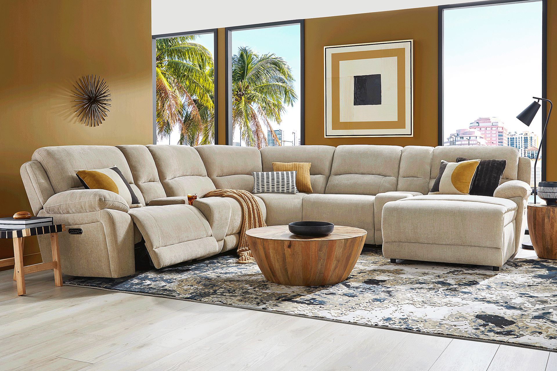 Douglas Park Sand 7 Pc Dual Power Reclining Sectional - Image 2