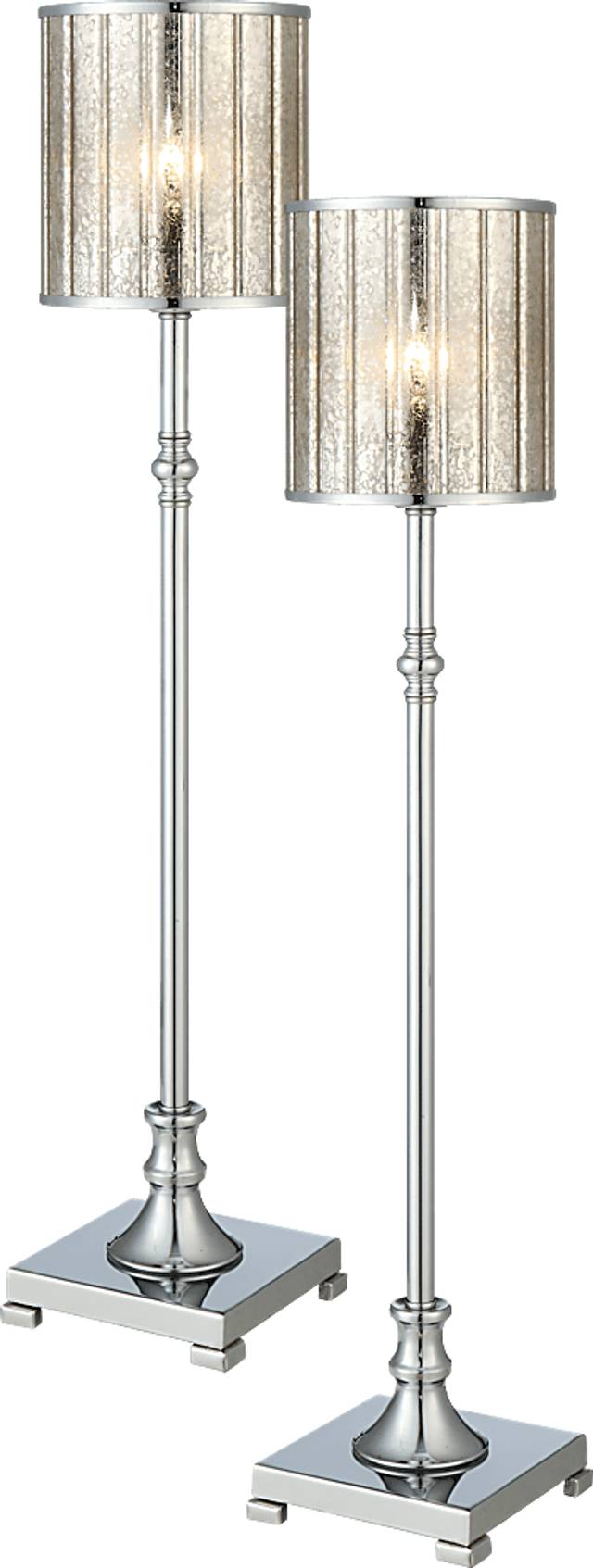 Dove Valley Silver Set of 2 Lamps - Thumbnail - Image 1