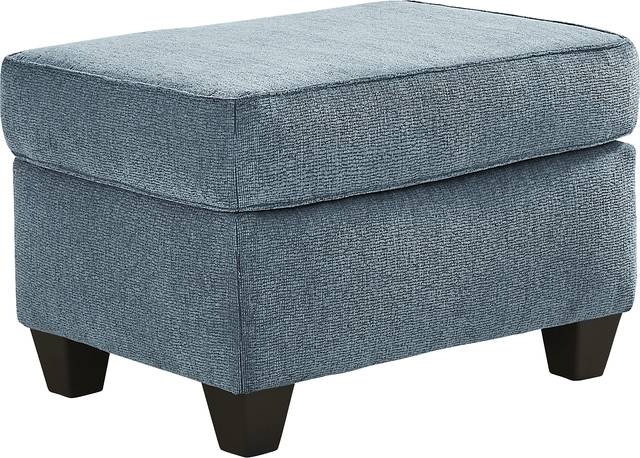 Dover Blue Ottoman - Thumbnail - Image 1