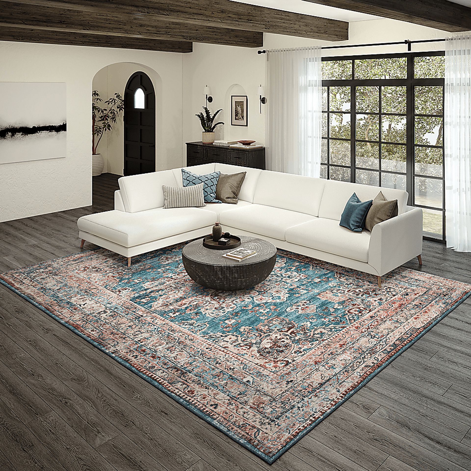 Doverfield Blue 3' x 5' Rug - Image 5