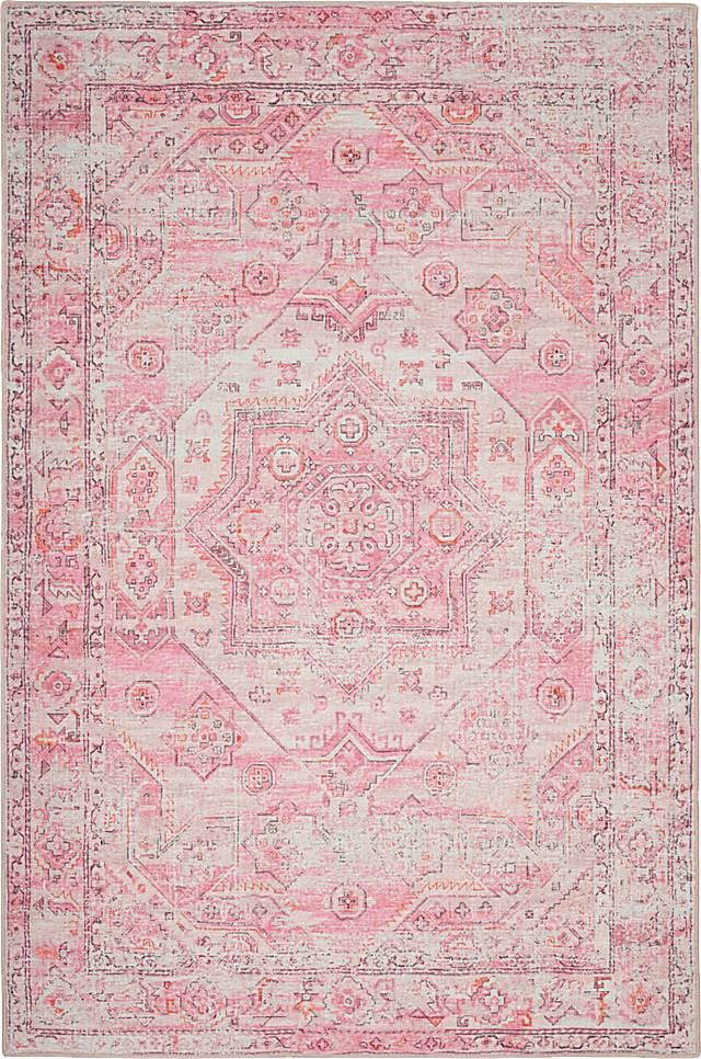 Doverfield Pink 3' x 5' Rug - Thumbnail - Image 1