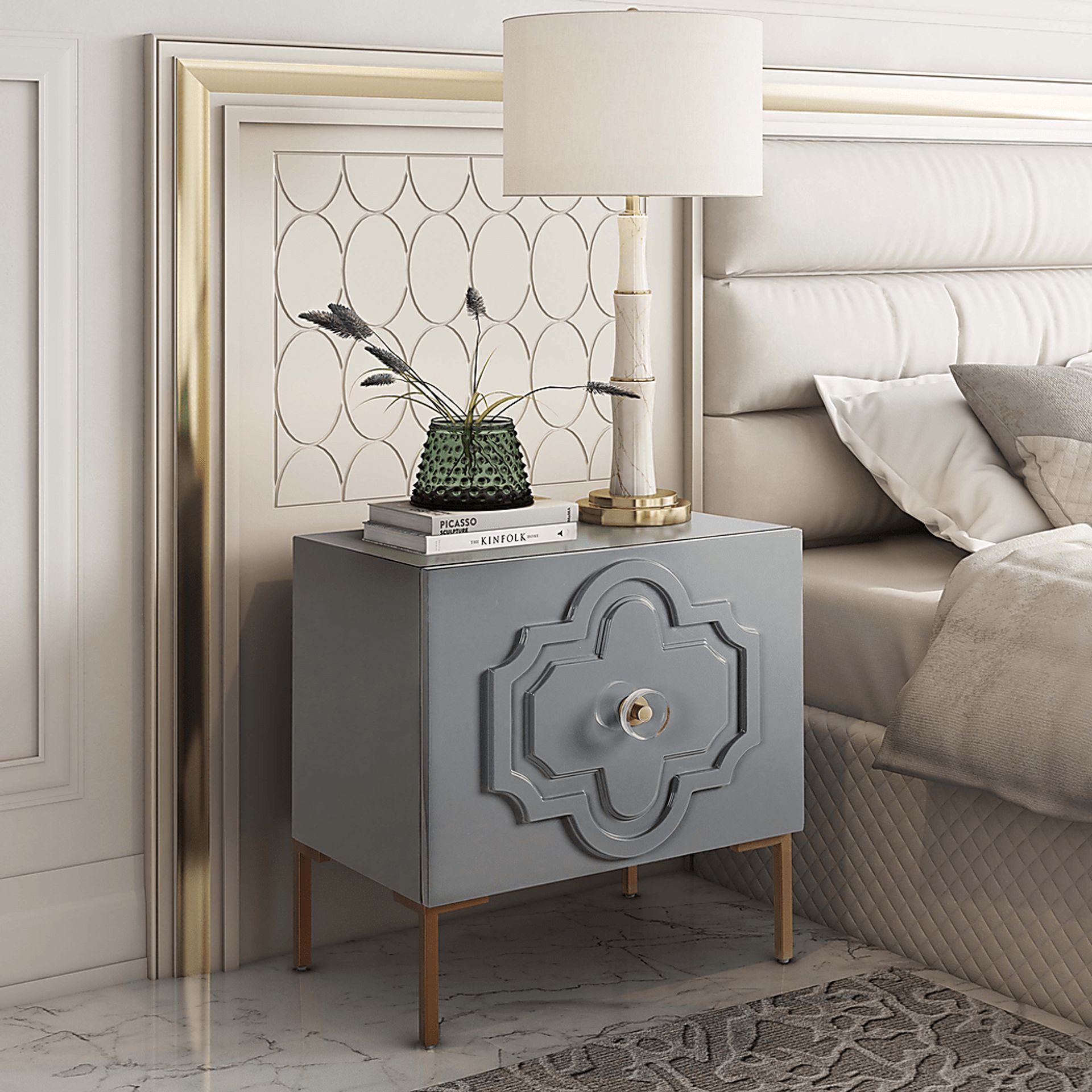 Doveylee Gray Nightstand - Image 6