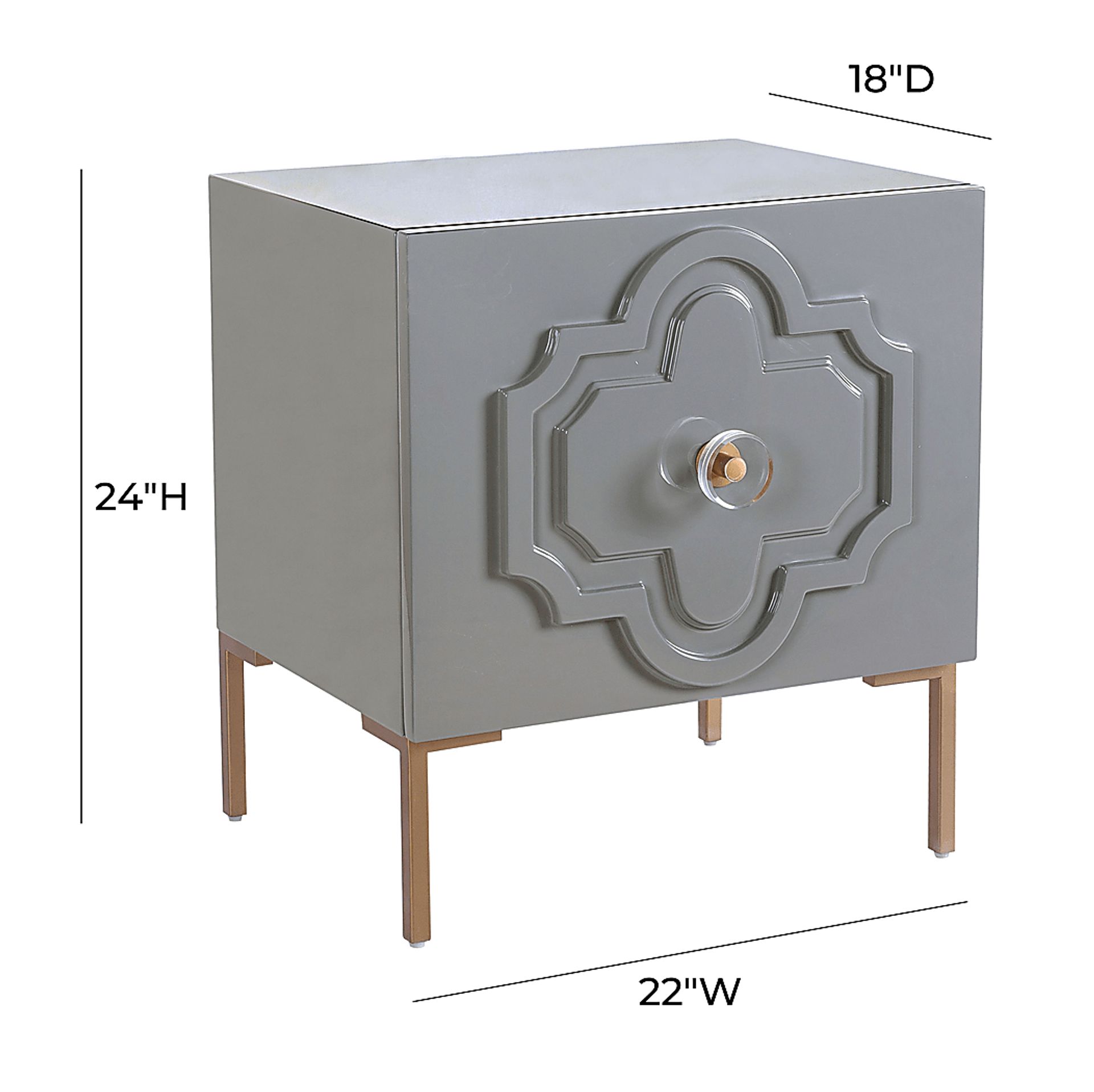 Doveylee Gray Nightstand - Image 7