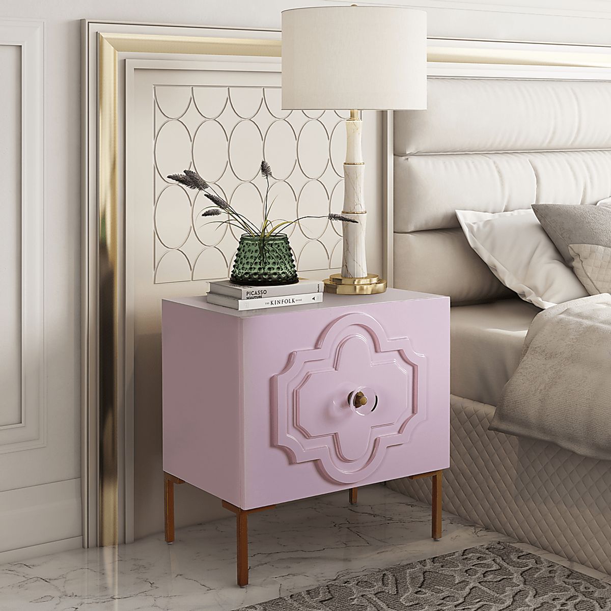 Doveylee Pink Colors Nightstand | Rooms to Go