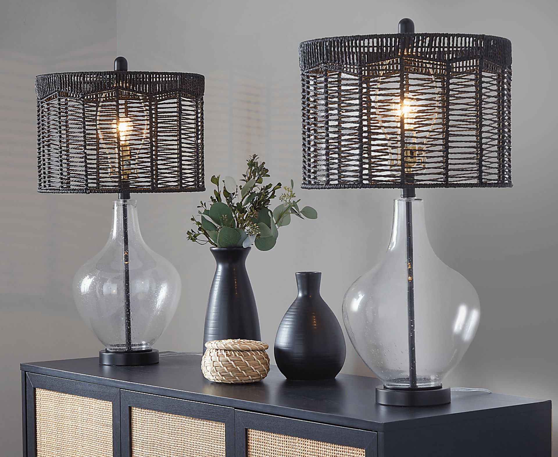 Dowell Bend Black Table Lamps, Set of 2 - Image 2