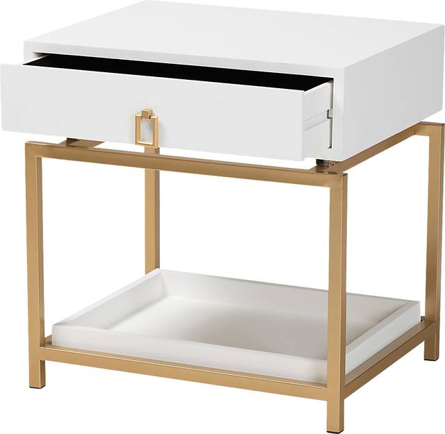 Dowgate White End Table - Thumbnail - Image 4