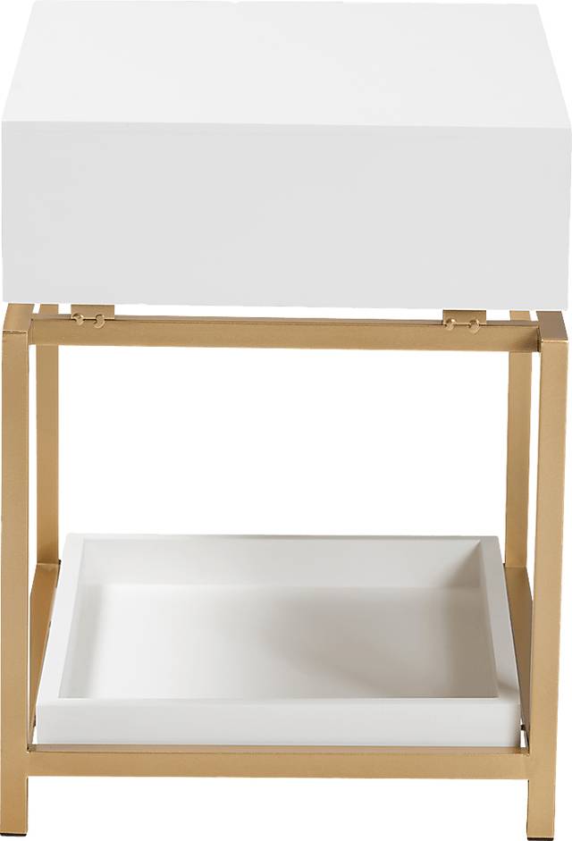 Dowgate White End Table - Thumbnail - Image 5