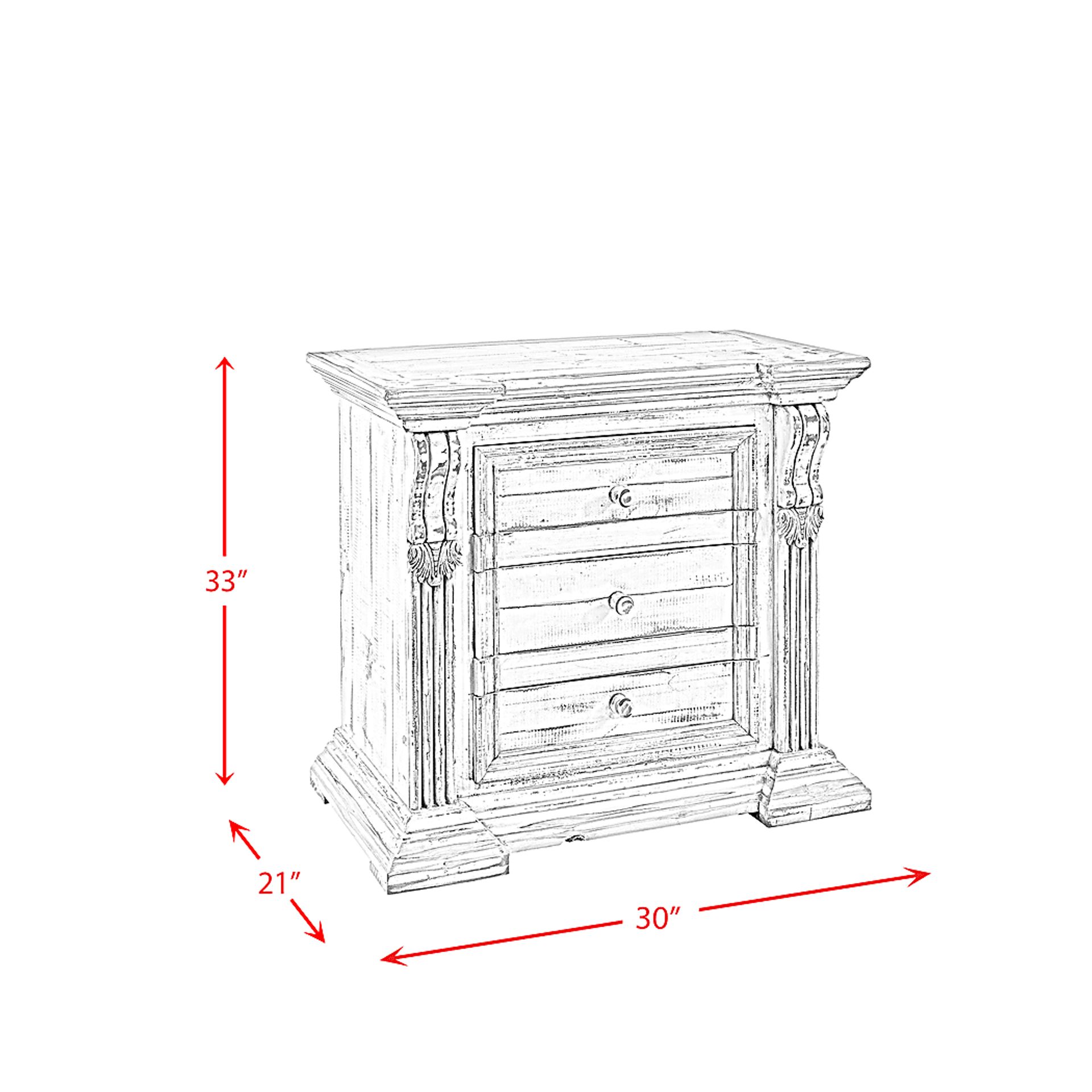 Downeymeade White Nightstand - Image 5