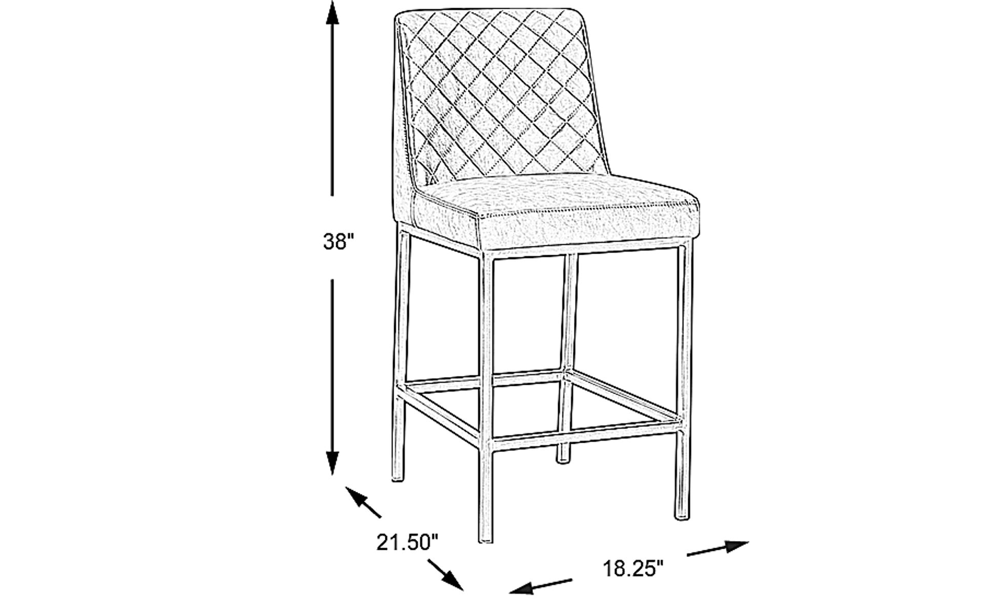 Dimension Image. Please refer to the Dimension Tab on this page for dimension details.