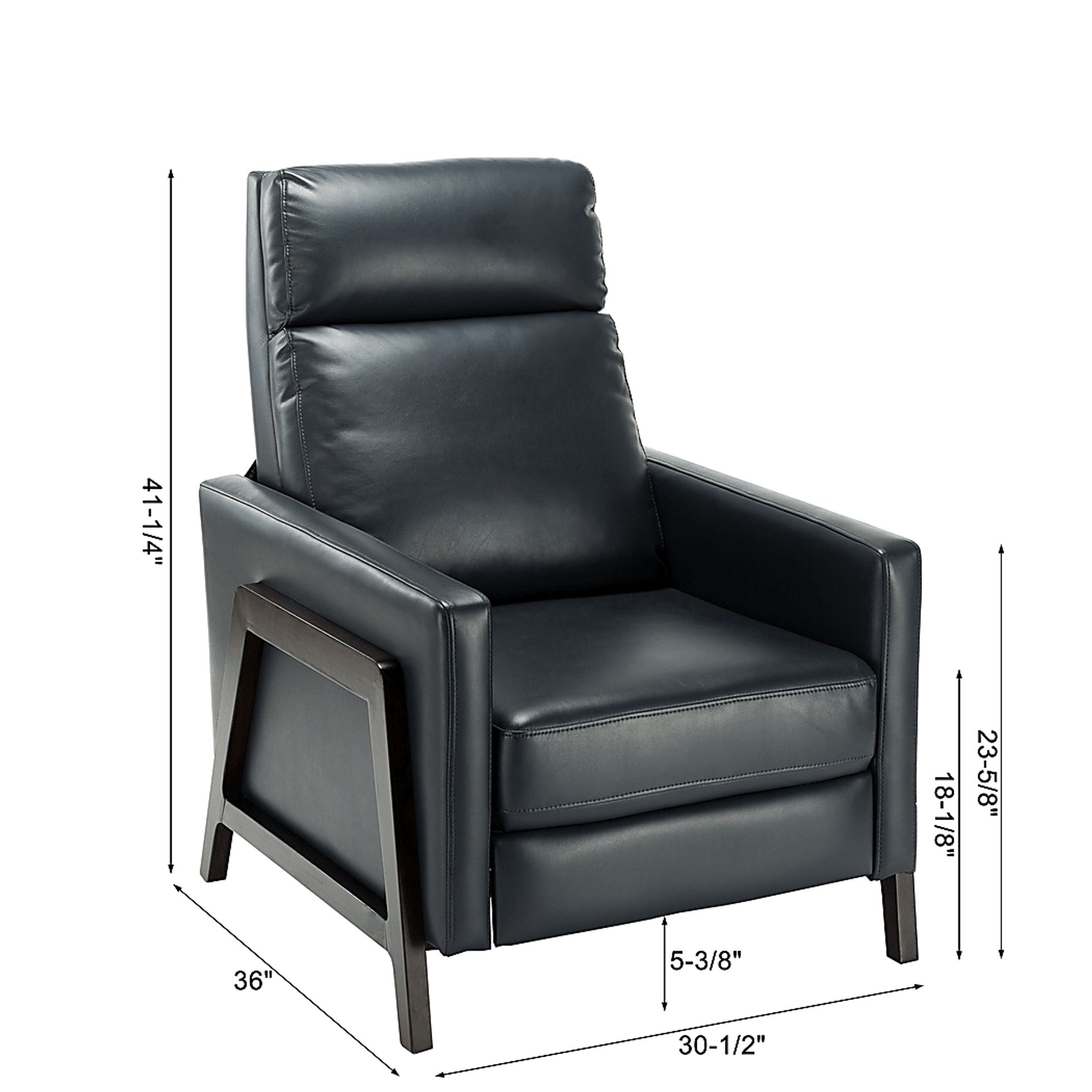 Doyers Blue Push Back Recliner - Image 9