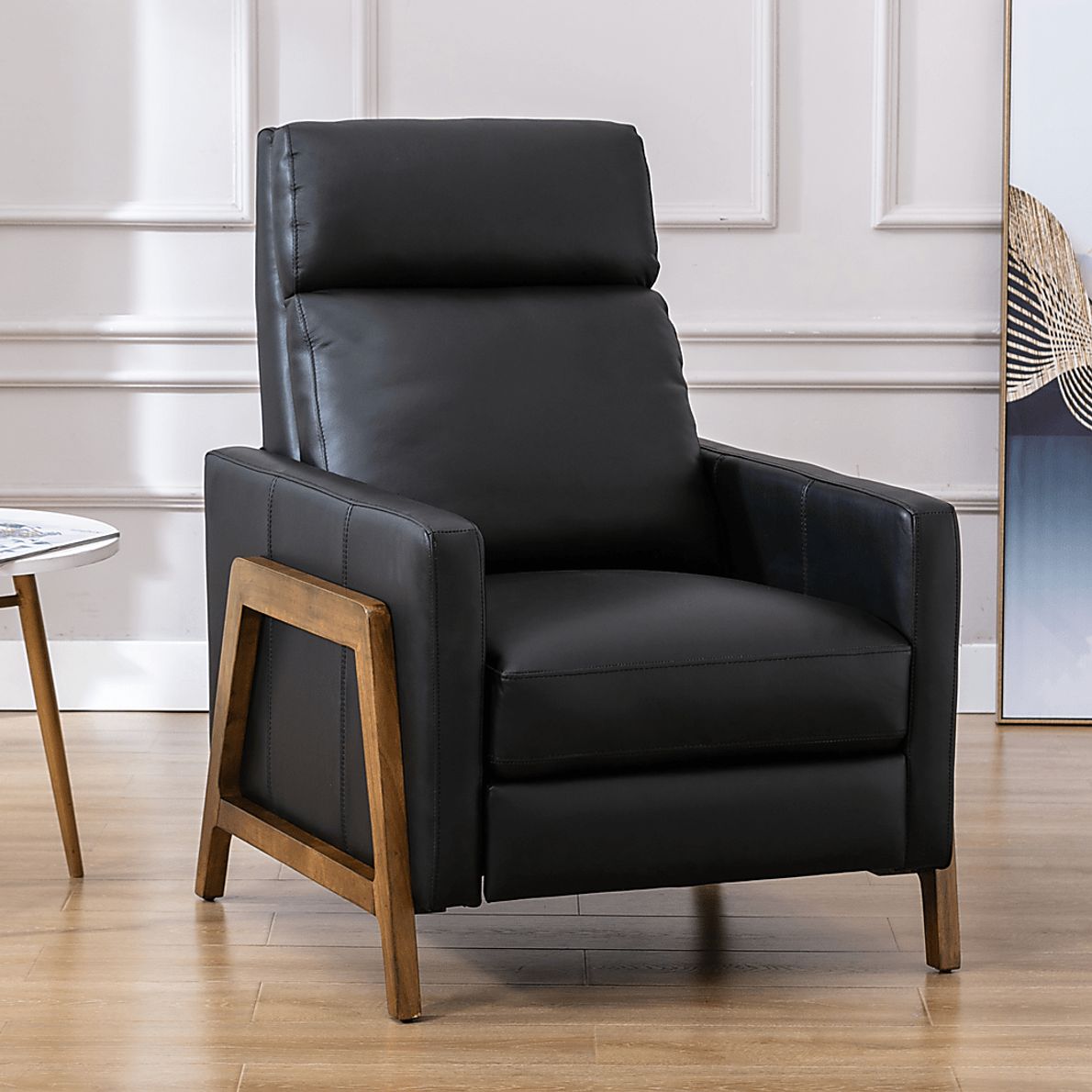 Doyers II Black Push Back Recliner - Rooms To Go