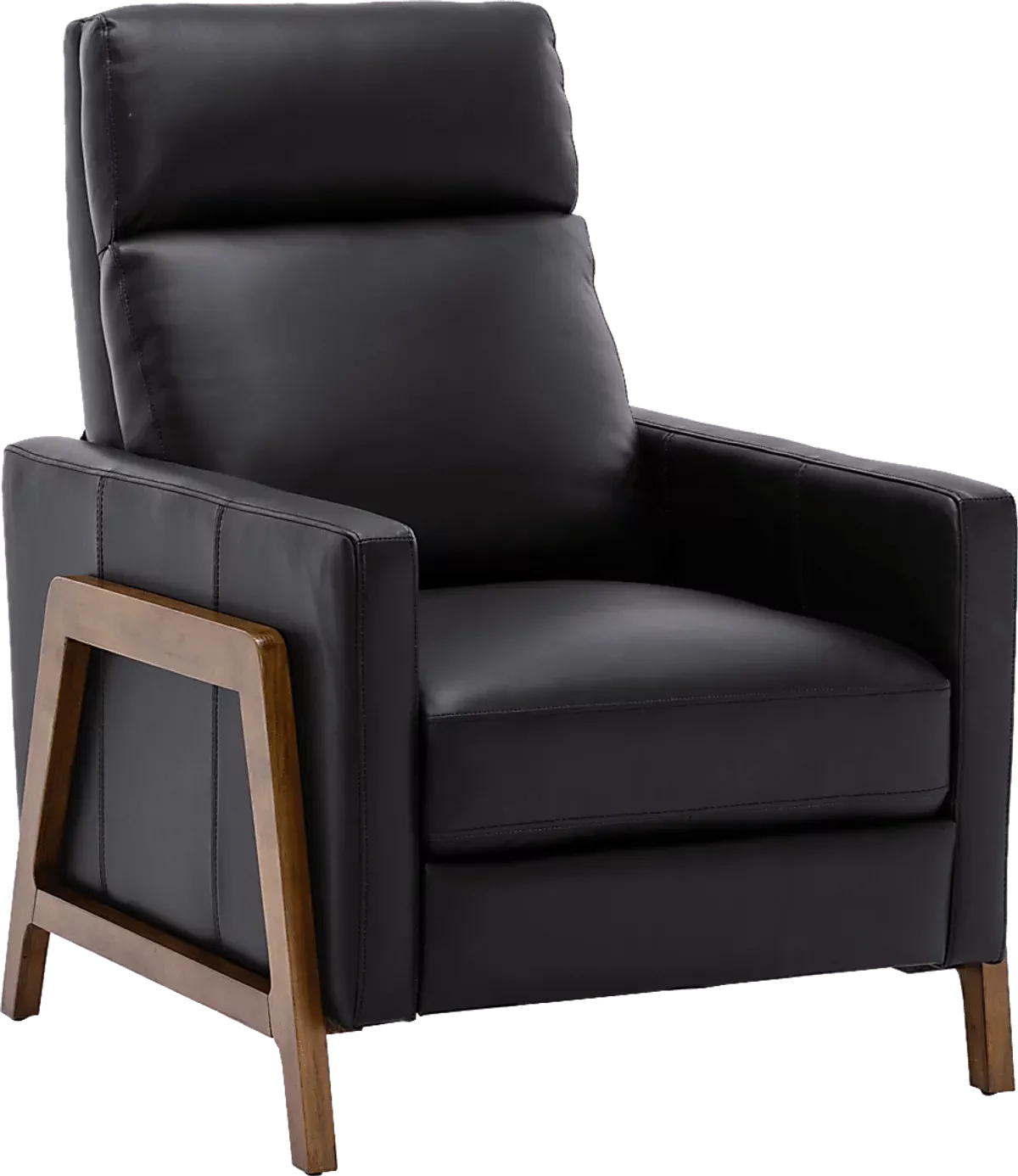 Doyers II Black Leather Push Back Recliner Rooms to Go