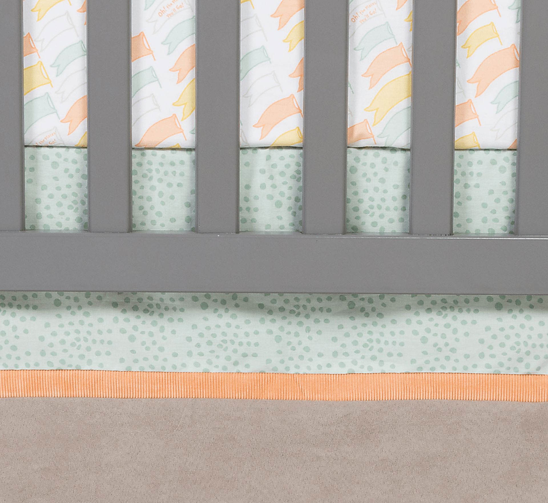 Dr. Seuss Oh, the Places You'll Go! Beige 5 Pc Baby Bedding Set - Image 7