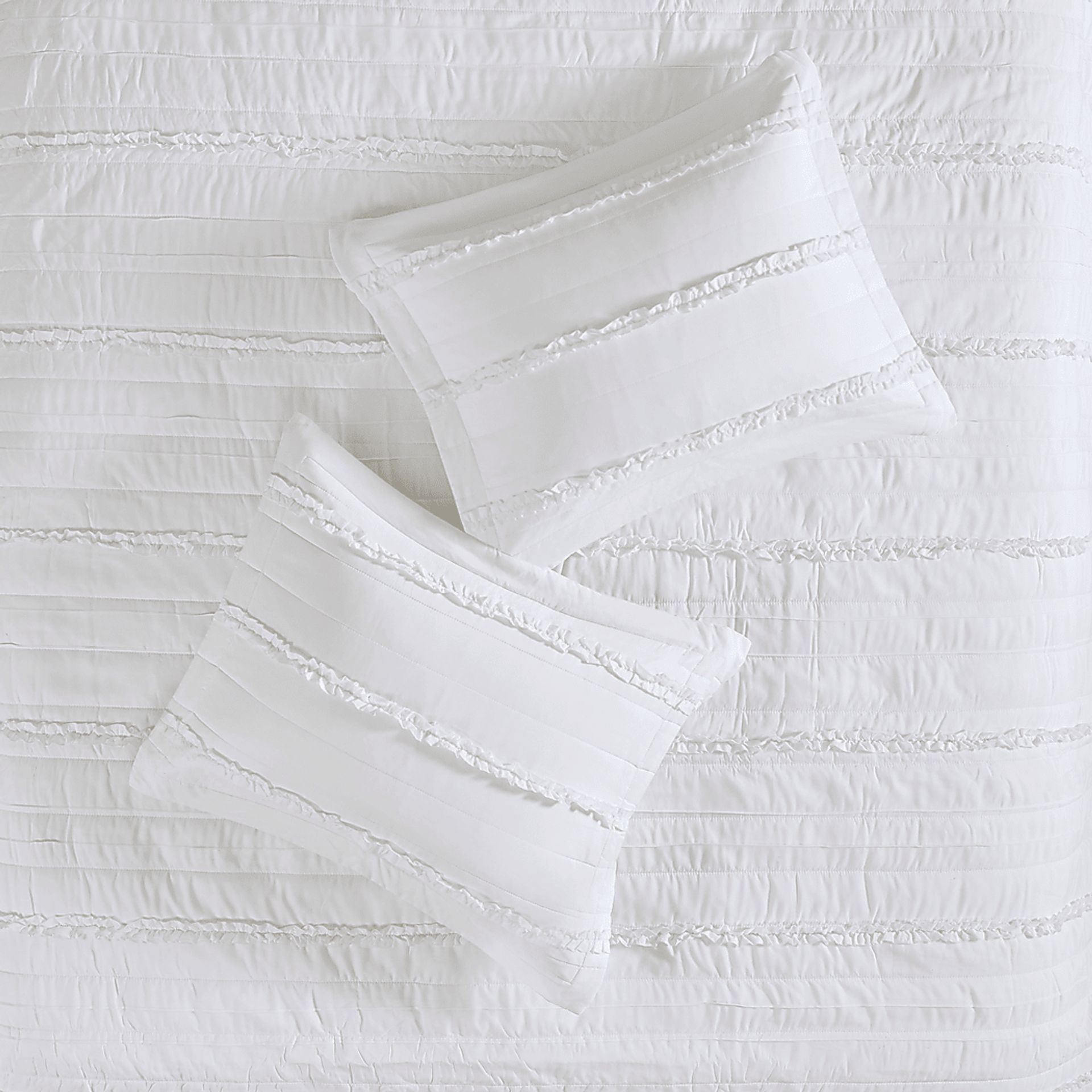 Dracaena White 4 Pc Full/Queen Quilt Set - Image 12
