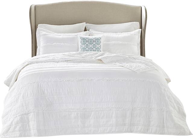 Dracaena White 4 Pc Full/Queen Quilt Set - Thumbnail - Image 10