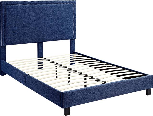 Draeger Blue Queen Platform Bed - Thumbnail - Image 6