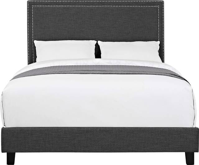 Draeger Charcoal Queen Platform Bed - Thumbnail - Image 3