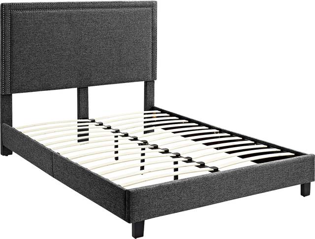 Draeger Charcoal Queen Platform Bed - Thumbnail - Image 6