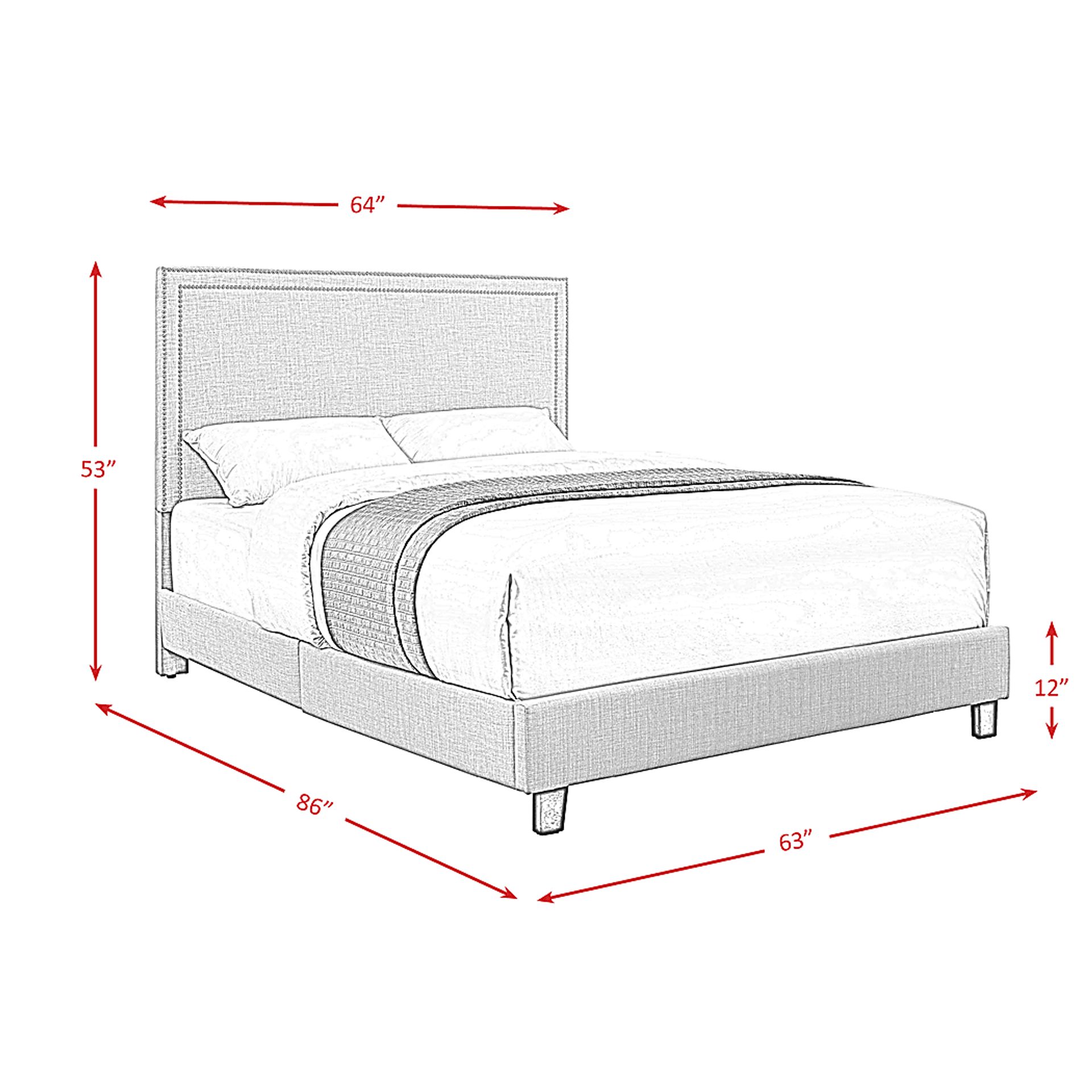 Draeger Gray Queen Platform Bed - Image 6