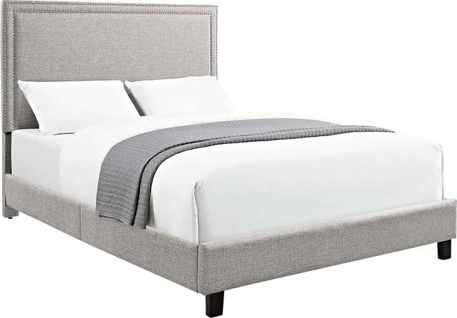 Draeger Gray Queen Platform Bed - Thumbnail - Image 1