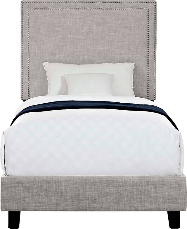 Draeger Gray Twin Platform Bed - Thumbnail - Image 2