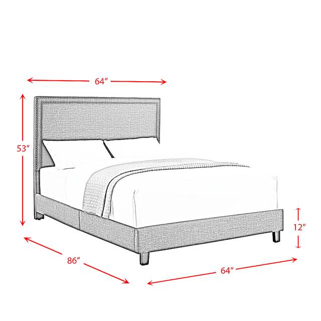 Draeger Teal Queen Platform Bed - Thumbnail - Image 8