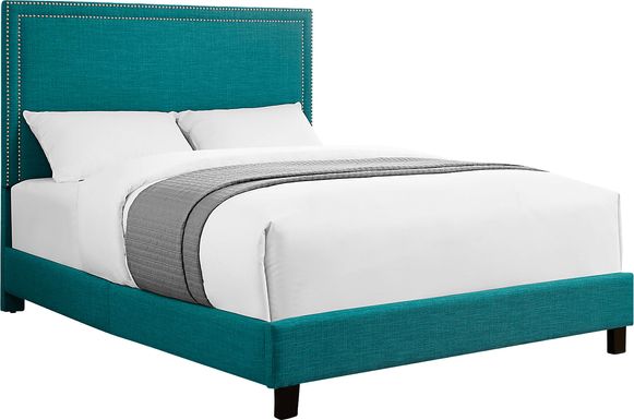 Draeger Teal Queen Platform Bed