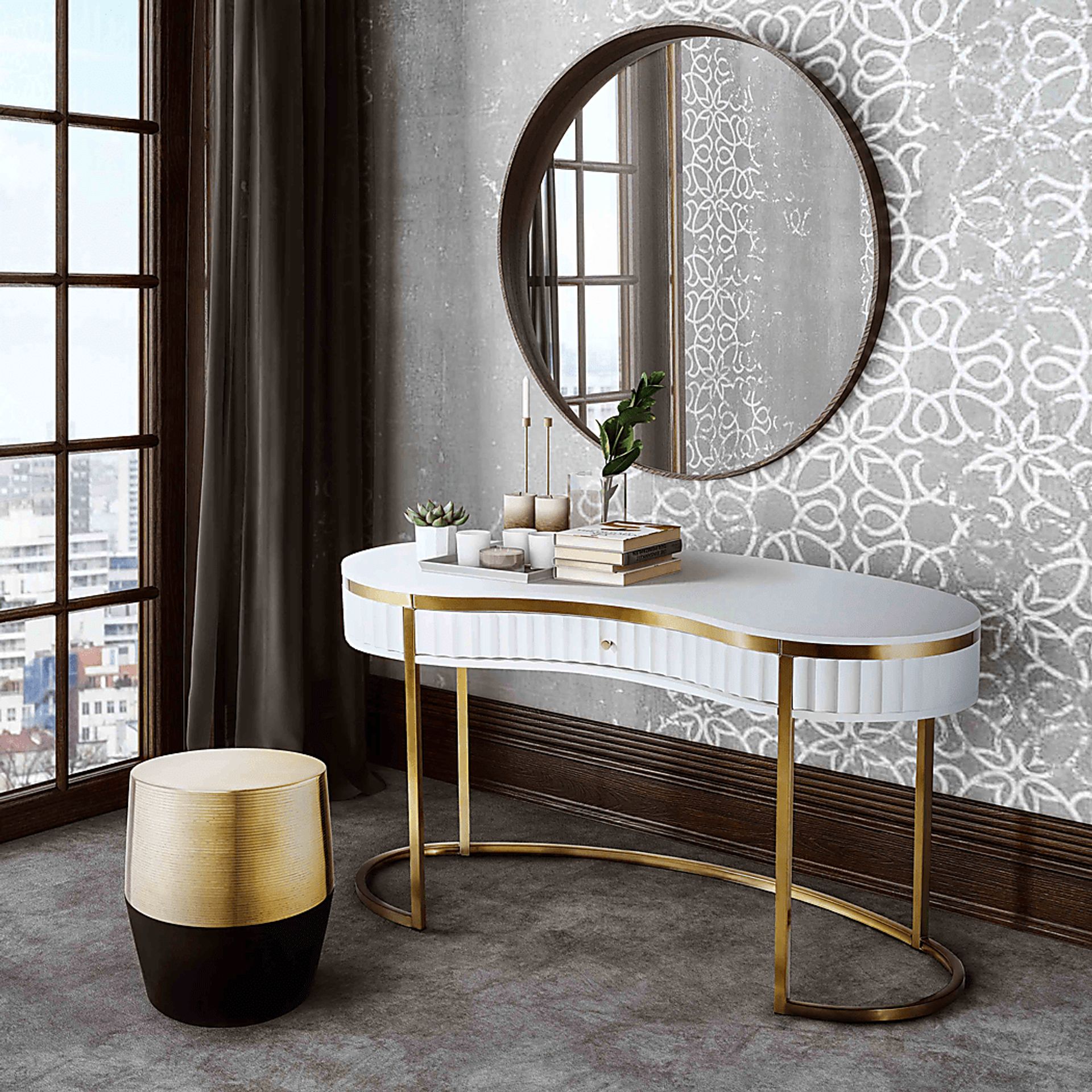 Drana Black Accent Stool - Image 4
