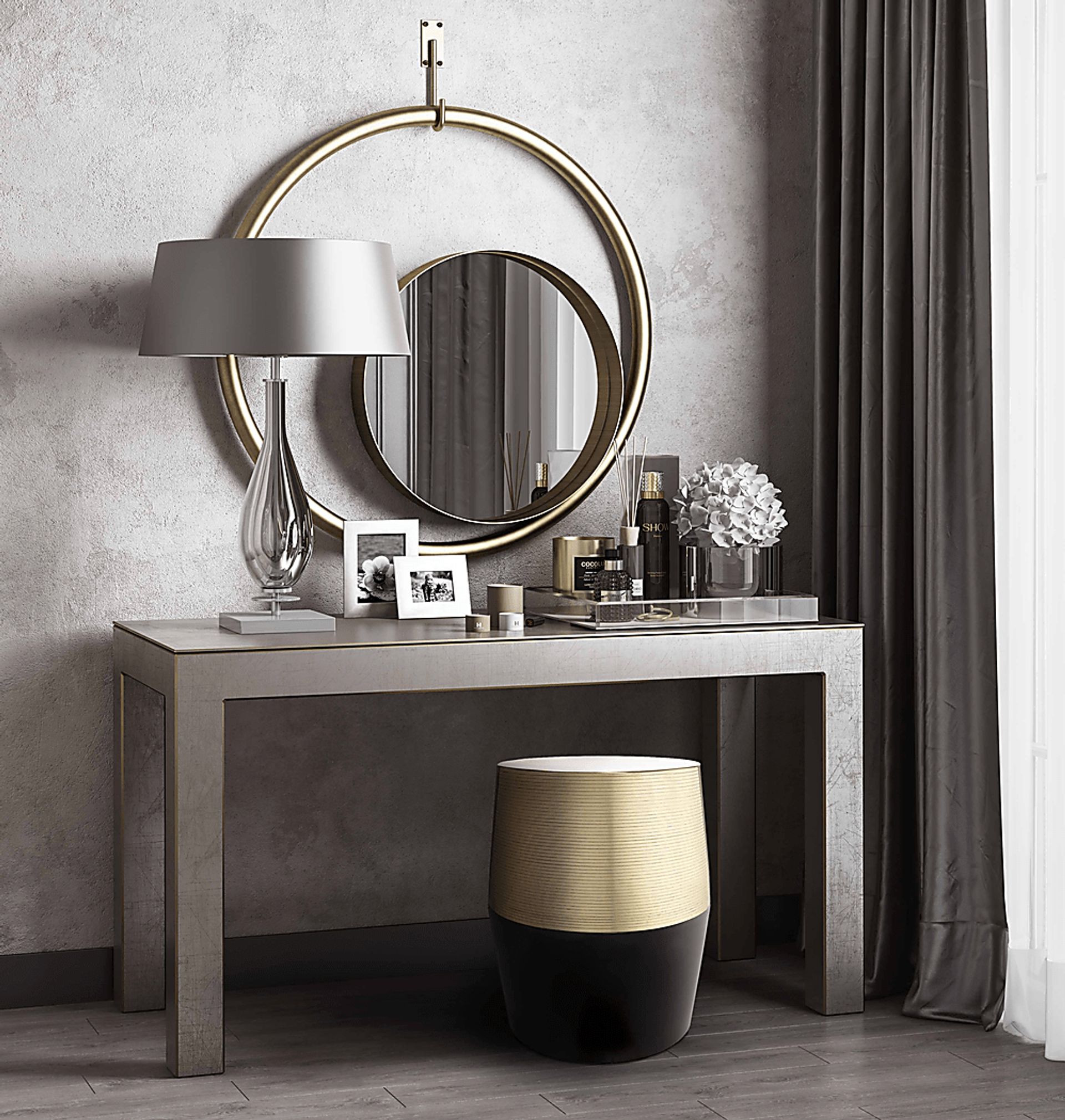 Drana Black Accent Stool - Image 5