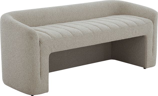 Draper Beige Accent Bench