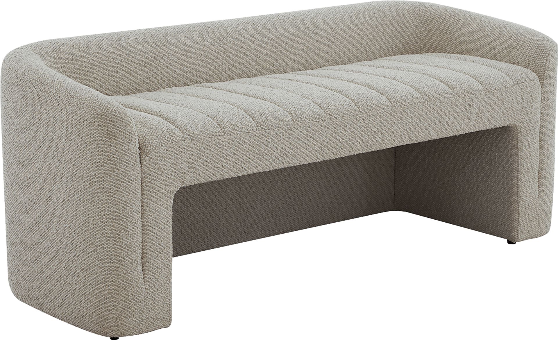 Draper Beige Accent Bench - Image 1