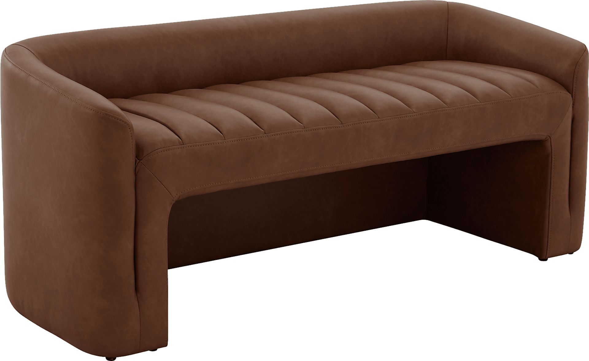 Draper Camel Accent Bench - Image 1