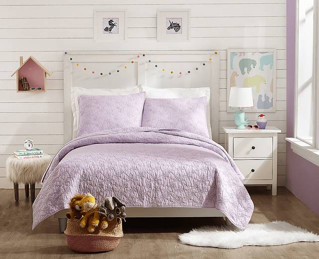 Draya Purple 3 Pc Full/Queen Comforter Set - Thumbnail - Image 1