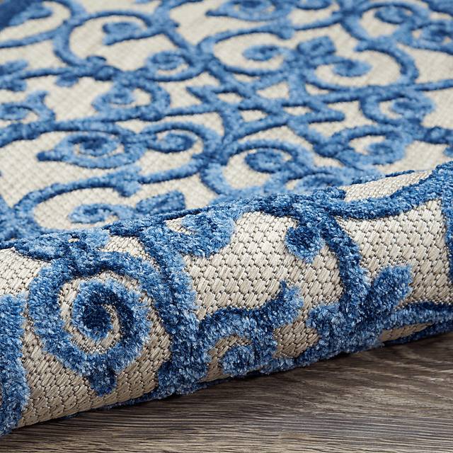 Drayce Blue 5' x 8' Indoor/Outdoor Rug - Thumbnail - Image 2