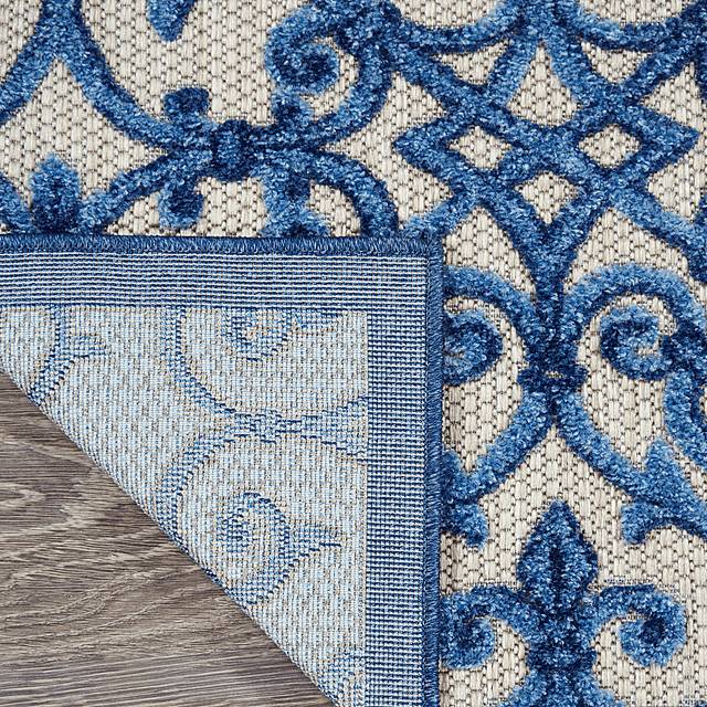 Drayce Blue 5' x 8' Indoor/Outdoor Rug - Thumbnail - Image 4