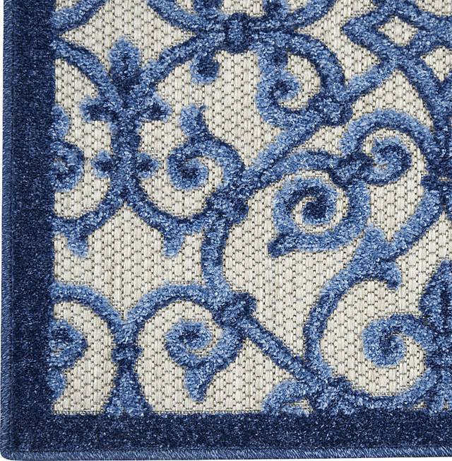 Drayce Blue 5' x 8' Indoor/Outdoor Rug - Thumbnail - Image 5