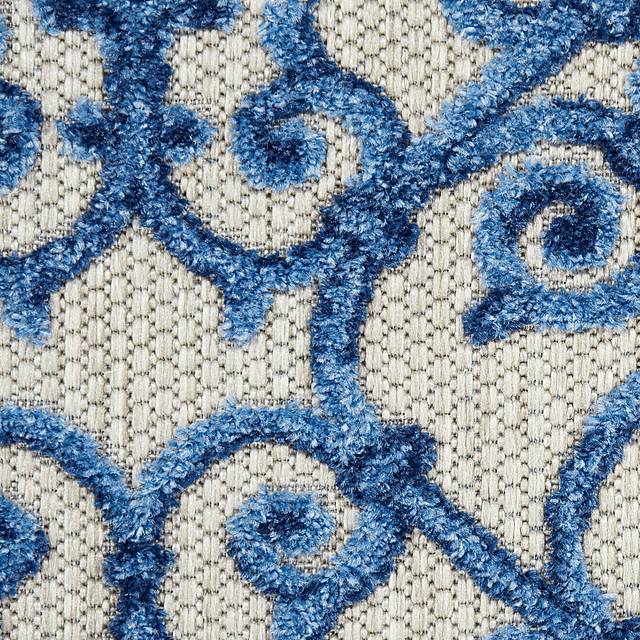 Drayce Blue 5' x 8' Indoor/Outdoor Rug - Thumbnail - Image 6