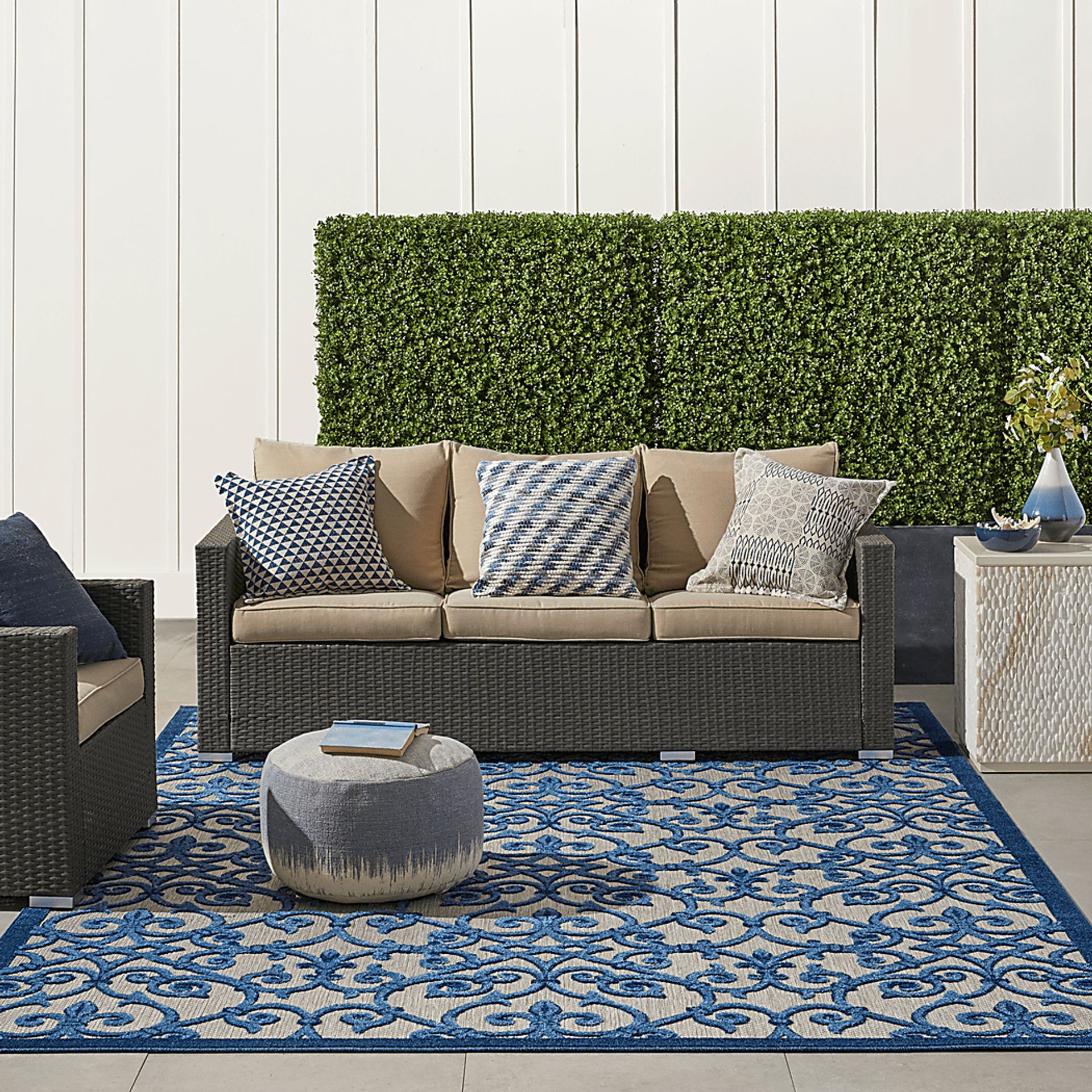 Drayce Blue 8' x 11' Indoor/Outdoor Rug - Image 7