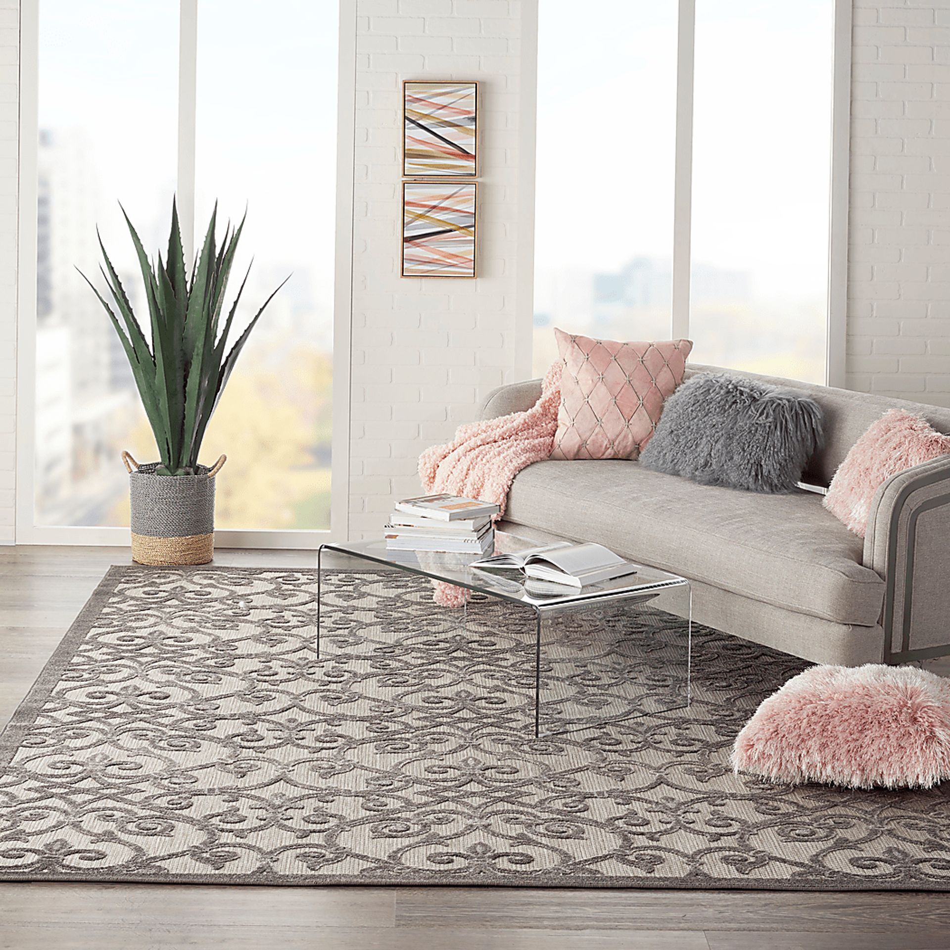 Drayce Gray 8' x 11' Indoor/Outdoor Rug - Image 11