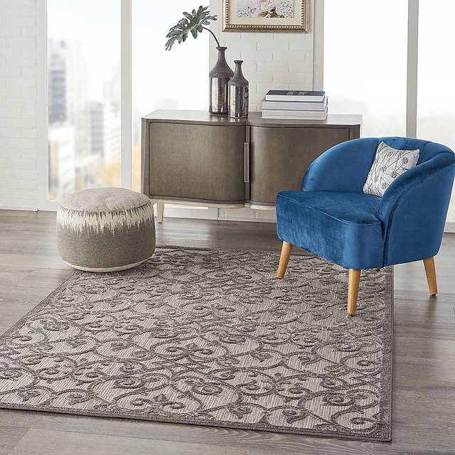 Drayce Gray 8' x 11' Indoor/Outdoor Rug - Thumbnail - Image 7