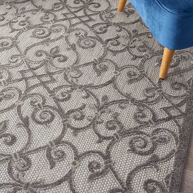 Drayce Gray 8' x 11' Indoor/Outdoor Rug - Thumbnail - Image 8