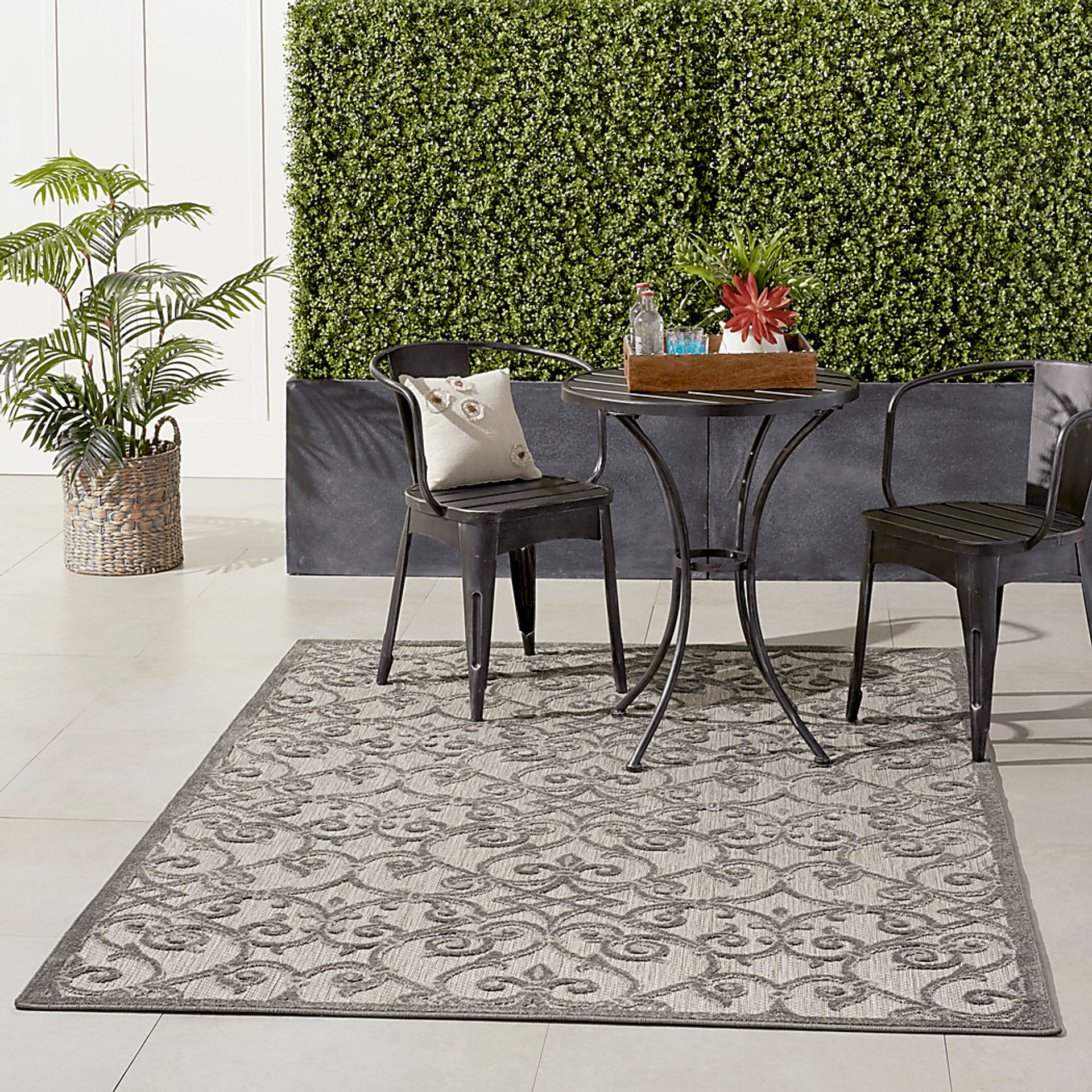 Drayce Gray 8' x 11' Indoor/Outdoor Rug - Image 9