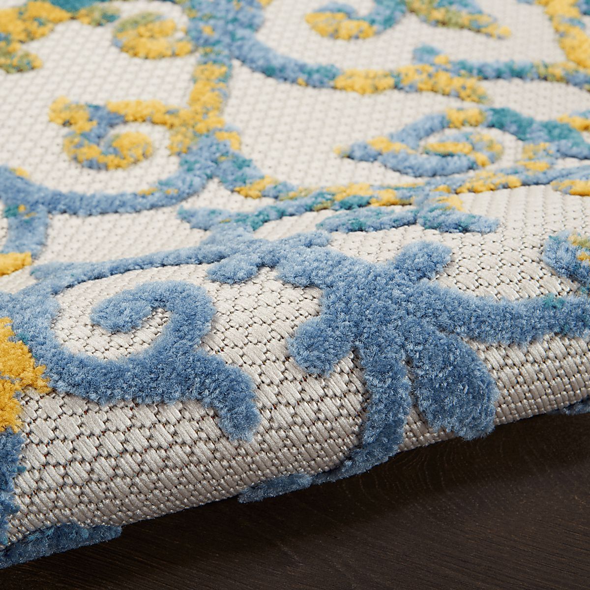 Drayce Ivory/Blue Rugs | Rooms to Go