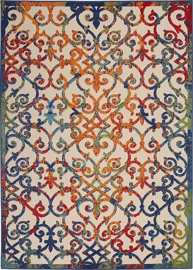 Drayce Multi 5' x 8' Indoor/Outdoor Rug - Thumbnail - Image 1