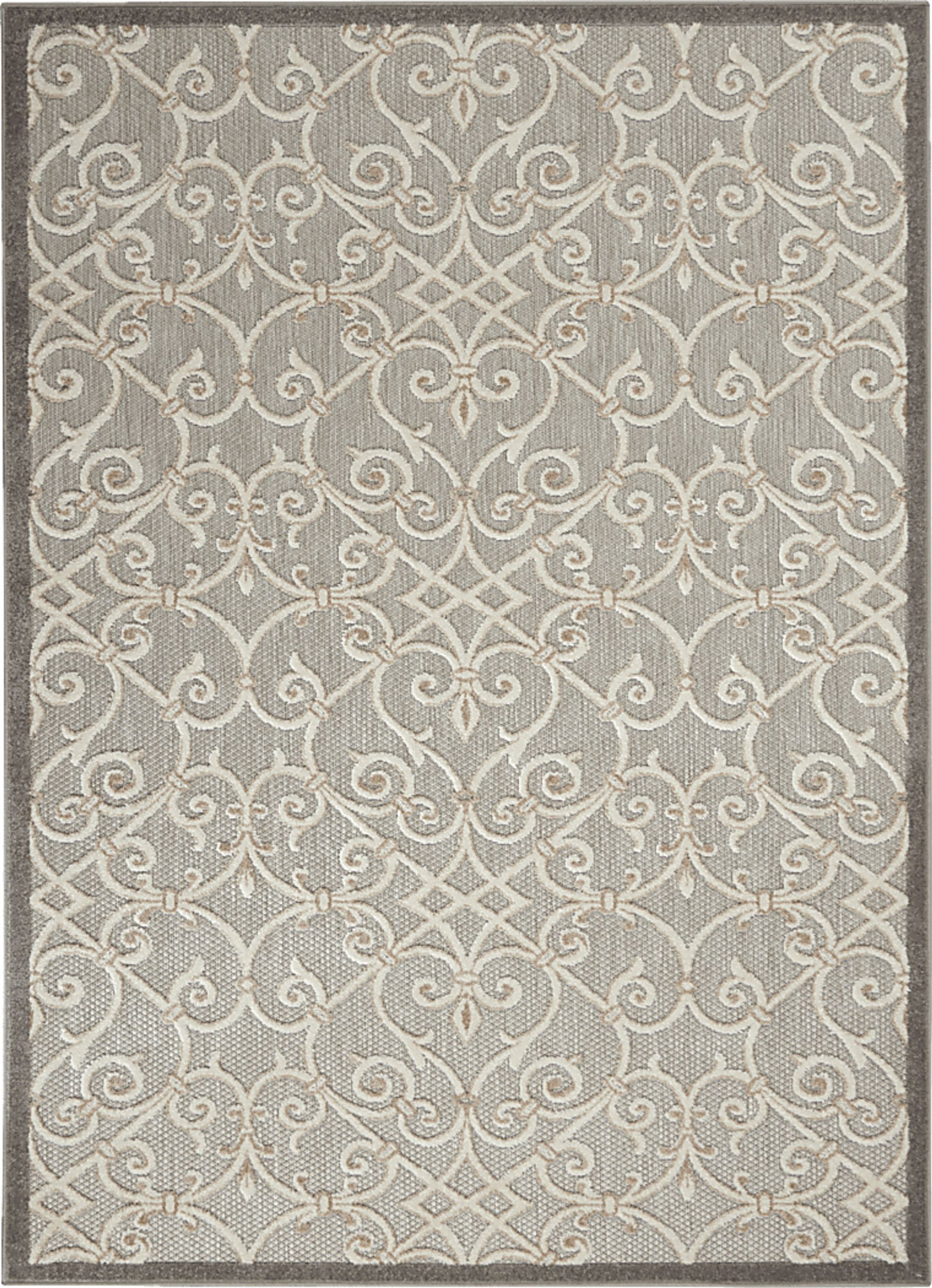 Drayce Natural 5'3 x 7'5 Indoor/Outdoor Rug - Image 1