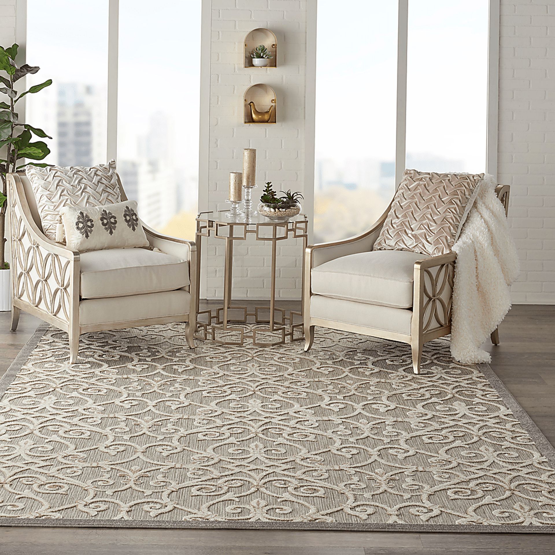 Drayce Natural 8' x 11' Indoor/Outdoor Rug - Image 6
