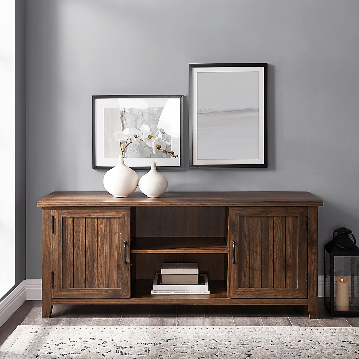 Draycott Brown Dark Wood Console | Rooms to Go