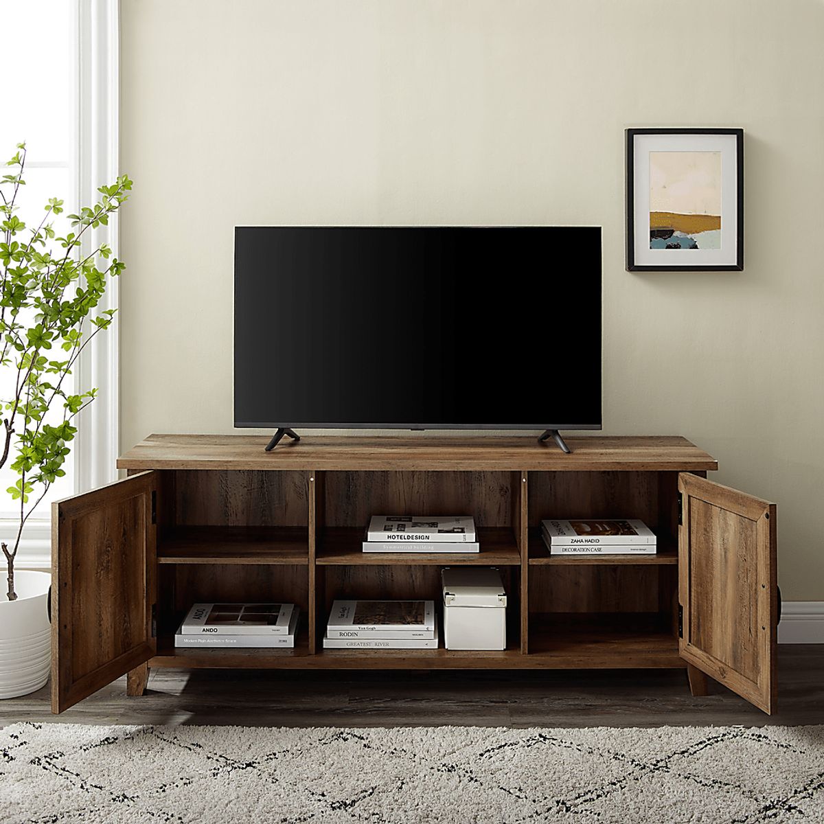 Draycott Oak Dark Wood,Light Wood Console | Rooms to Go