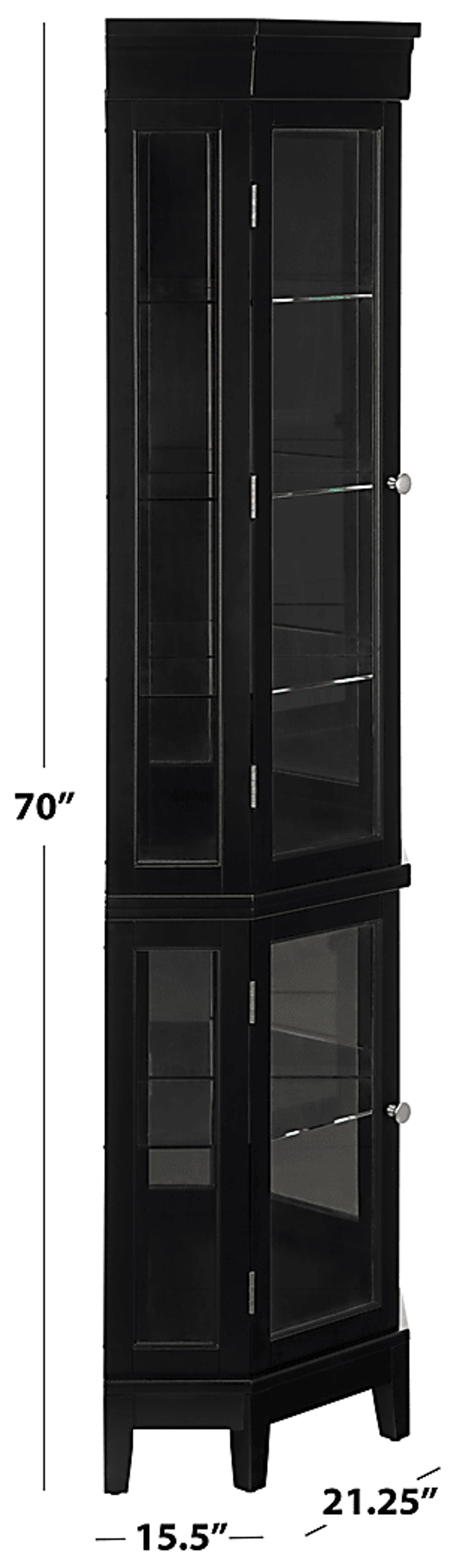 Draydell Black Curio Cabinet - Image 8