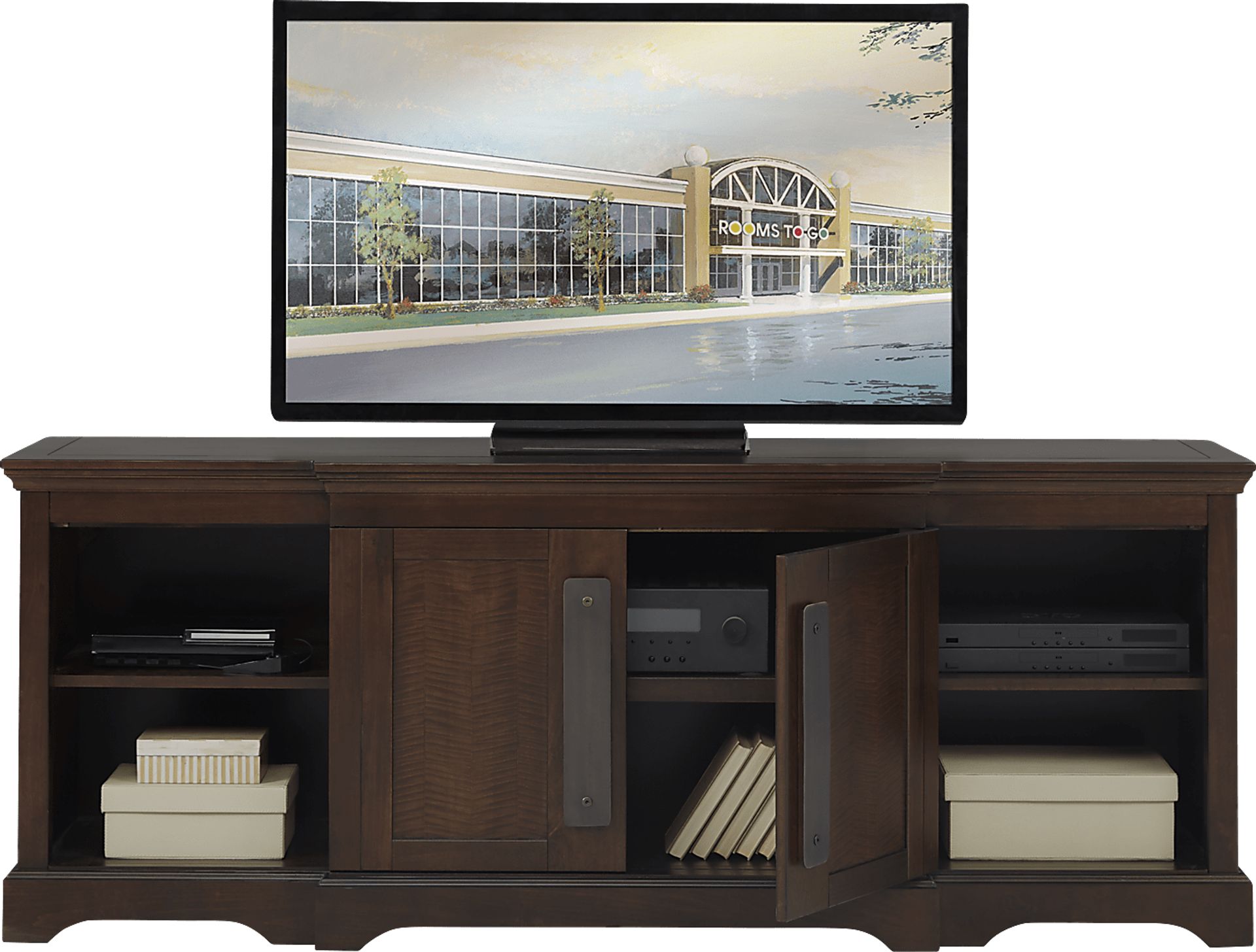 Drayden Hill Brown 80 in. Console - Image 2